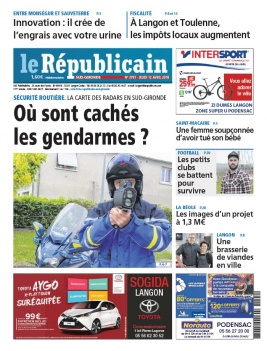 Le Républicain Sud Gironde N°3797 du 12 avril 2018 à télécharger sur iPad