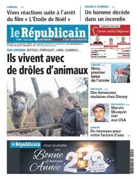 Le Républicain Sud Gironde N°3783 du 04 janvier 2018 à télécharger sur iPad