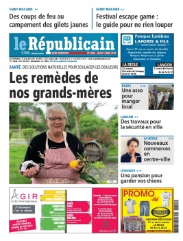 Le Républicain Sud Gironde N°3854 du 16 mai 2019 à télécharger sur iPad