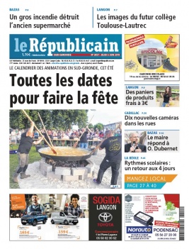 Le Républicain Sud Gironde N°3857 du 06 juin 2019 à télécharger sur iPad