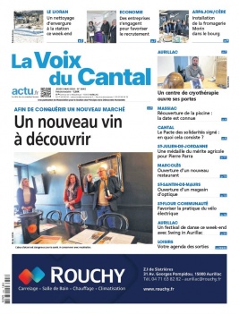 La Voix du Cantal N°3842 du 02 mai 2024 à télécharger sur iPad