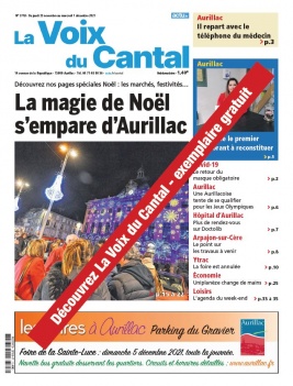 La Voix du Cantal N°3718 du 25 novembre 2021 à télécharger sur iPad