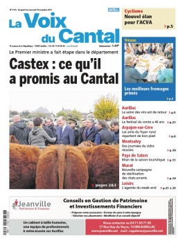 La Voix du Cantal N°3715 du 04 novembre 2021 à télécharger sur iPad