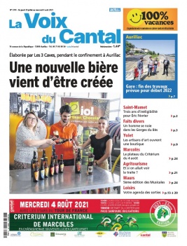 La Voix du Cantal N°3701 du 29 juillet 2021 à télécharger sur iPad