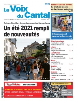 La Voix du Cantal N°3696 du 24 juin 2021 à télécharger sur iPad