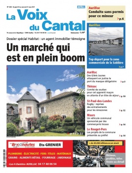 La Voix du Cantal N°3683 du 25 mars 2021 à télécharger sur iPad