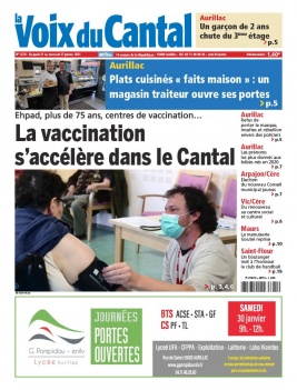 La Voix du Cantal N°3674 du 21 janvier 2021 à télécharger sur iPad