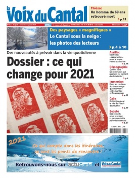 La Voix du Cantal N°3672 du 07 janvier 2021 à télécharger sur iPad