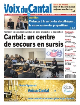 La Voix du Cantal N°3617 du 19 décembre 2019 à télécharger sur iPad
