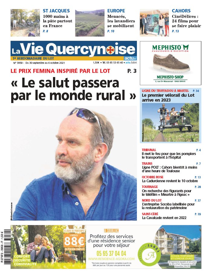 La Vie Quercynoise N°3959 du 30 septembre 2021 à télécharger sur iPad