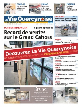 La Vie Quercynoise N°3932 du 25 mars 2021 à télécharger sur iPad