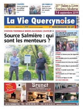 La Vie Quercynoise N°3851 du 05 septembre 2019 à télécharger sur iPad