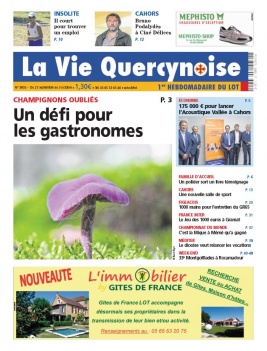La Vie Quercynoise N°3802 du 27 septembre 2018 à télécharger sur iPad