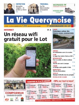 La Vie Quercynoise N°3801 du 20 septembre 2018 à télécharger sur iPad