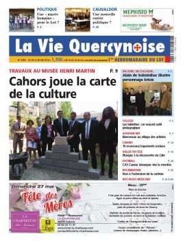 La Vie Quercynoise N°3784 du 24 mai 2018 à télécharger sur iPad