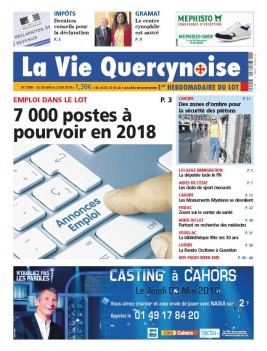 La Vie Quercynoise N°3780 du 26 avril 2018 à télécharger sur iPad