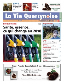 La Vie Quercynoise N°3764 du 04 janvier 2018 à télécharger sur iPad