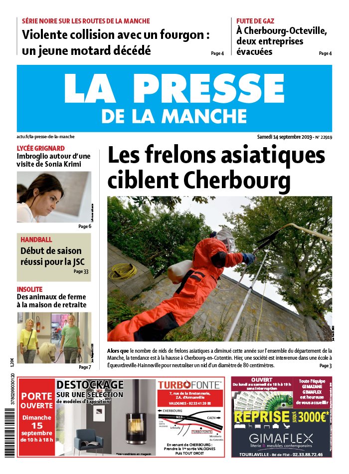 La Presse De La Manche N°22919 Du 14 Septembre 2019 à Télécharger Sur Ipad