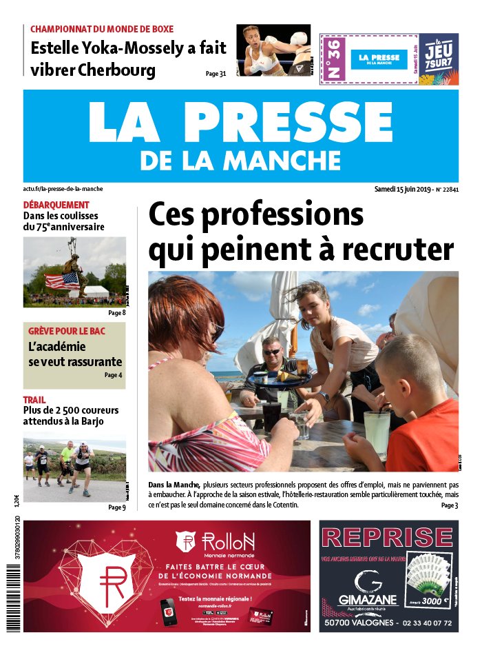 La Presse De La Manche N°22841 Du 15 Juin 2019 à Télécharger Sur Ipad