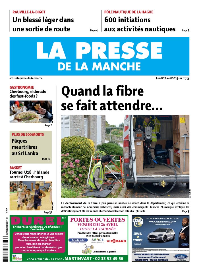 La Presse De La Manche N°22795 Du 22 Avril 2019 à Télécharger Sur Ipad