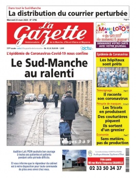 La Gazette de la Manche N°3746 du 25 mars 2020 à télécharger sur iPad