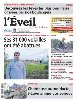 Lisez L'Eveil Pont-Audemer du 07 janvier 2025 sur ePresse.fr