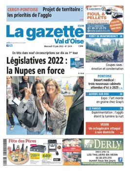 La Gazette du Val d'Oise N°2414 du 15 juin 2022 à télécharger sur iPad