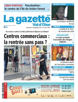 La Gazette du Val d'Oise N°2373 du 01 septembre 2021 à télécharger sur iPad