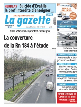 La Gazette du Val d'Oise N°2326 du 07 octobre 2020 à télécharger sur iPad