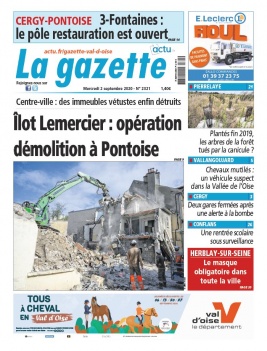 La Gazette du Val d'Oise N°2321 du 02 septembre 2020 à télécharger sur iPad