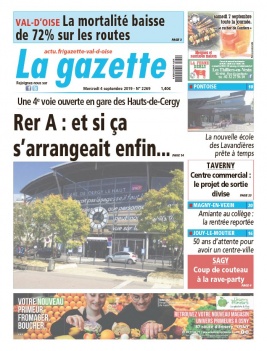 La Gazette du Val d'Oise N°2269 du 04 septembre 2019 à télécharger sur iPad