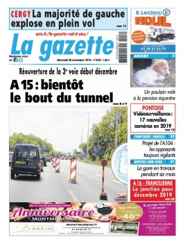 La Gazette du Val d'Oise N°2229 du 28 novembre 2018 à télécharger sur iPad