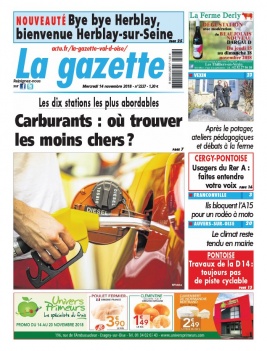 La Gazette du Val d'Oise N°2227 du 14 novembre 2018 à télécharger sur iPad