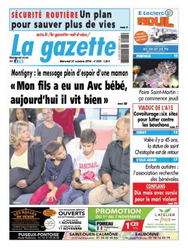 La Gazette du Val d'Oise N°2225 du 31 octobre 2018 à télécharger sur iPad