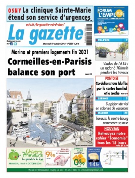 La Gazette du Val d'Oise N°2222 du 10 octobre 2018 à télécharger sur iPad