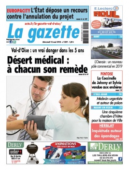 La Gazette du Val d'Oise N°2201 du 16 mai 2018 à télécharger sur iPad