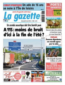 La Gazette du Val d'Oise N°2198 du 25 avril 2018 à télécharger sur iPad