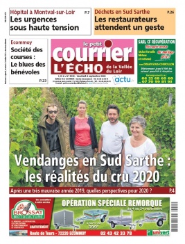 Le Petit Courrier L'Echo de la Vallée du Loir N°3532 du 04 septembre 2020 à télécharger sur iPad