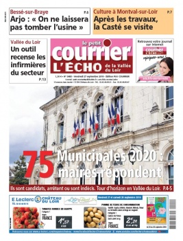 Le Petit Courrier L'Echo de la Vallée du Loir N°3483 du 27 septembre 2019 à télécharger sur iPad