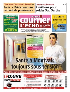 Le Petit Courrier L'Echo de la Vallée du Loir N°3462 du 03 mai 2019 à télécharger sur iPad