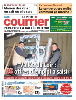 Le Petit Courrier L'Echo de la Vallée du Loir N°3562 du 02 avril 2021 à télécharger sur iPad