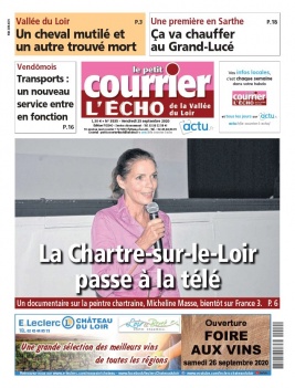 Le Petit Courrier L'Echo de la Vallée du Loir N°3535 du 25 septembre 2020 à télécharger sur iPad
