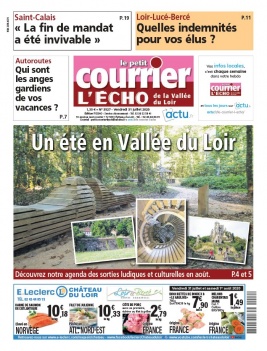 Le Petit Courrier L'Echo de la Vallée du Loir N°3527 du 31 juillet 2020 à télécharger sur iPad