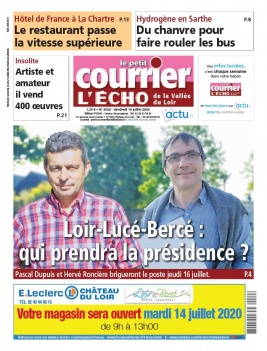 Le Petit Courrier L'Echo de la Vallée du Loir N°3524 du 10 juillet 2020 à télécharger sur iPad