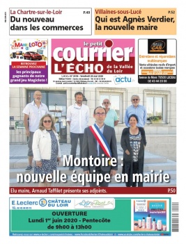 Le Petit Courrier L'Echo de la Vallée du Loir N°3518 du 29 mai 2020 à télécharger sur iPad