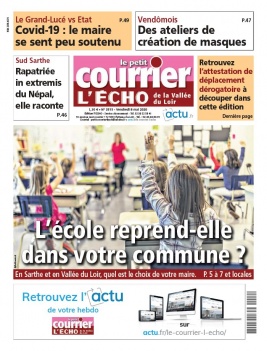 Le Petit Courrier L'Echo de la Vallée du Loir N°3515 du 08 mai 2020 à télécharger sur iPad