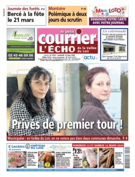Le Petit Courrier L'Echo de la Vallée du Loir N°3507 du 13 mars 2020 à télécharger sur iPad