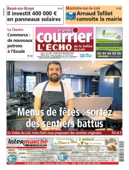 Le Petit Courrier L'Echo de la Vallée du Loir N°3495 du 20 décembre 2019 à télécharger sur iPad