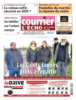 Le Petit Courrier L'Echo de la Vallée du Loir N°3490 du 15 novembre 2019 à télécharger sur iPad