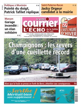 Le Petit Courrier L'Echo de la Vallée du Loir N°3487 du 25 octobre 2019 à télécharger sur iPad